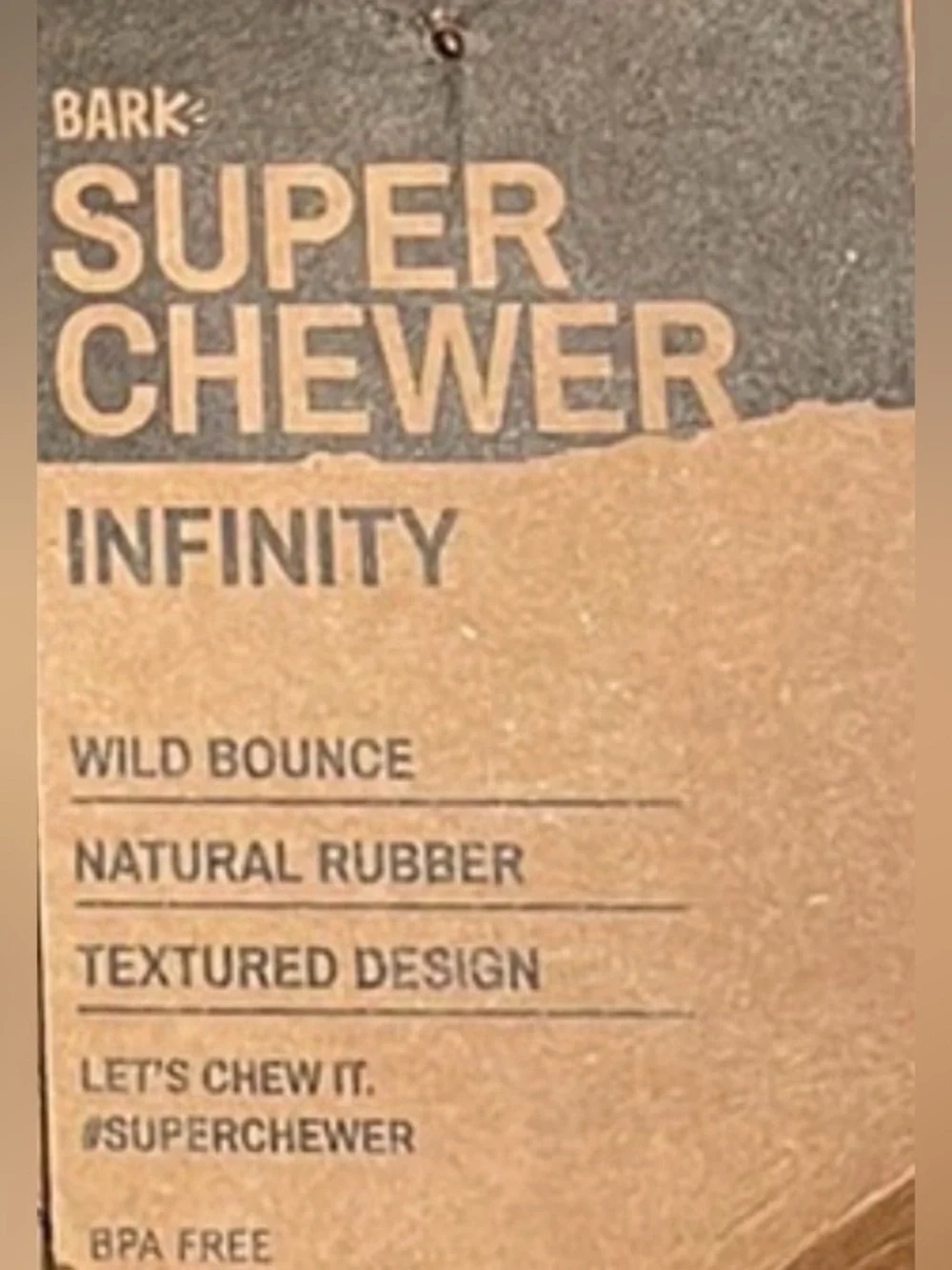 Bark Box Super Chewer heavy rubber chew toy XL dog toy NEW Onyx Graphite coal